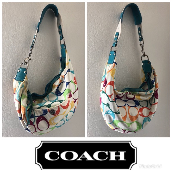 Coach Handbags - Authentic Coach MultiColor Monogram Bag